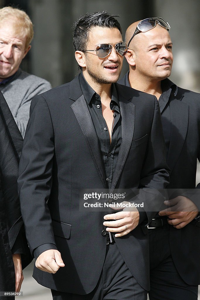 Peter Andre Attends The High Court For Libel Case Against The Sunday People