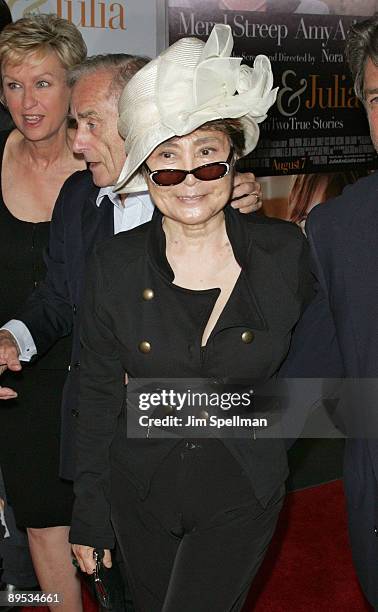 Yoko Ono attends the "Julie & Julia" premiere at the Ziegfeld Theatre on July 30, 2009 in New York City.