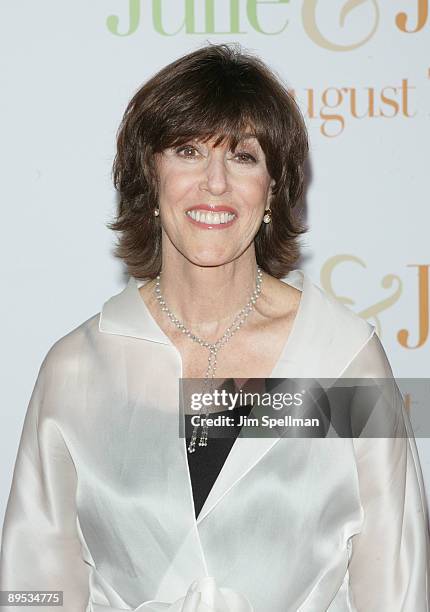 Director Nora Ephron attends the "Julie & Julia" premiere at the Ziegfeld Theatre on July 30, 2009 in New York City.