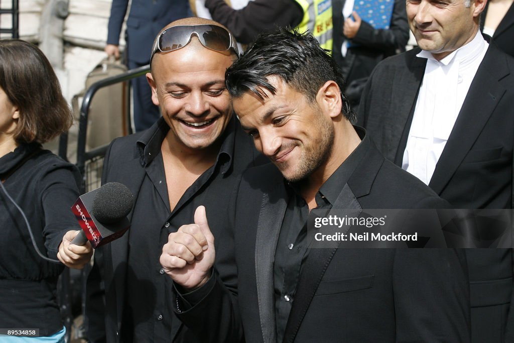 Peter Andre Attends The High Court For Libel Case Against The Sunday People