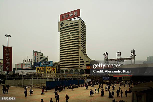 Railway station square in Chongqing. The city of Chongqing is one of the fastest-growing urban centres on the planet. It is changing ferociously...