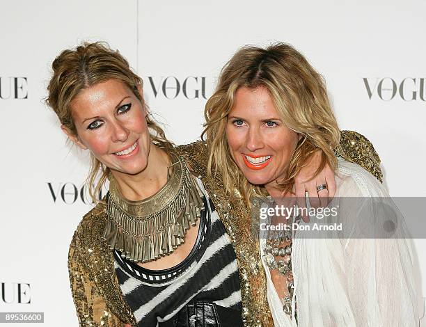 Heidi Middleton and Sarah-Jane Clarke arrive for Vogue Australia's 50th Anniversary Party at Fox Studios on July 31, 2009 in Sydney, Australia.