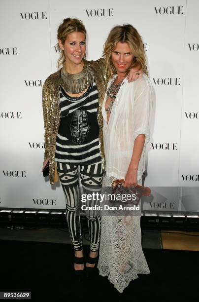 Heidi Middleton and Sarah-Jane Clarke arrive for Vogue Australia's 50th Anniversary Party at Fox Studios on July 31, 2009 in Sydney, Australia.