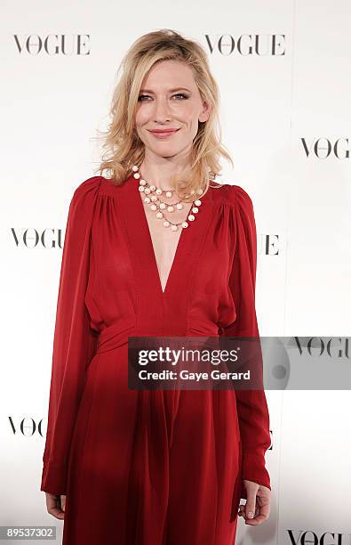 Cate Blanchett arrives for Vogue Australia's 50th Anniversary Party at Fox Studios on July 31, 2009 in Sydney, Australia.