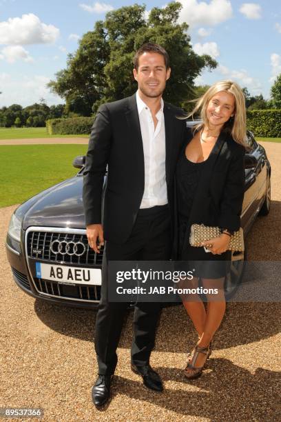 Jamie Redknapp and Louise Redknapp attends private lunch hosted by Audi at Goodwood on July 30, 2009 in Chichester, England.