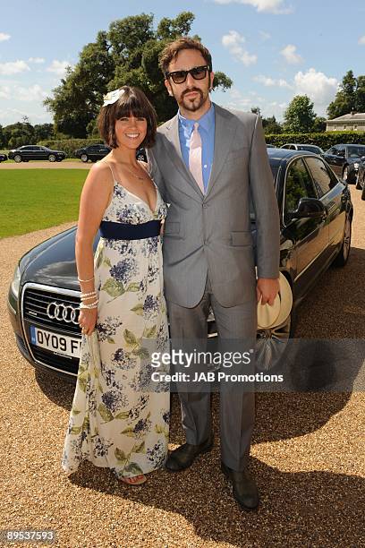 Dawn Porter and Chris O'Dowd attend a private lunch hosted by Audi at Goodwood on July 30, 2009 in Chichester, England.
