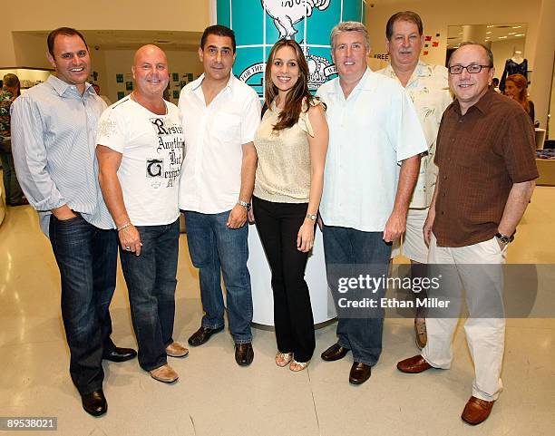 Stacy Adams Vice President Kevin Schiff, Patrick Sanger, Gonzalo Pena and Carla Piedrahita from Florsheim International, Stacy Adams President Brian...