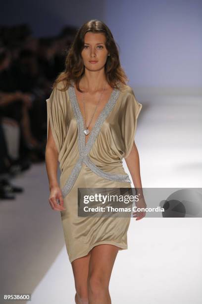 Model wearing Uli Herzner for "Project Runway" Season 3