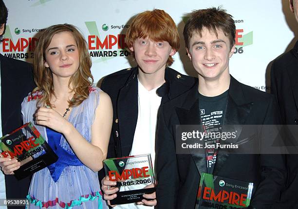 Emma Watson, Rupert Grint and Daniel Radcliffe