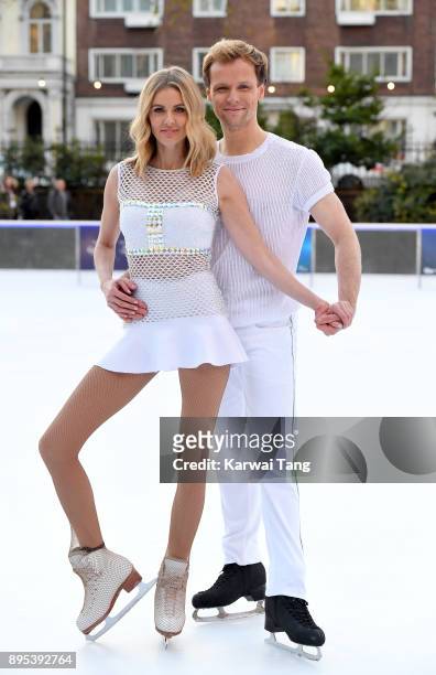 Donna Air and Mark Hanretty attend the Dancing On Ice 2018 photocall held at Natural History Museum Ice Rink on December 19, 2017 in London, England.
