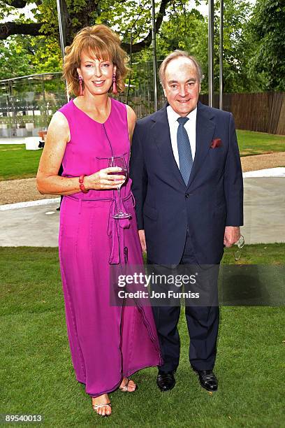 Julia Peyton-Jones and Lord Palumbo attend the annual summer party at The Serpentine Gallery on July 9, 2009 in London, England.