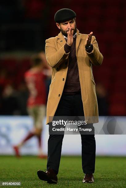 Lee Johnson, Manager of Bristol City during the Sky Bet Championship match between Bristol City and Nottingham Forest at Ashton Gate on December 16,...