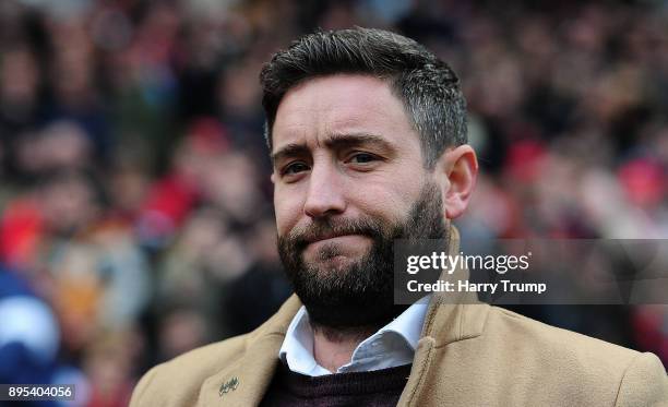 Lee Johnson, Manager of Bristol City during the Sky Bet Championship match between Bristol City and Nottingham Forest at Ashton Gate on December 16,...