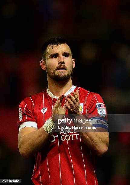 Bailey Wright, Captain of Bristol City during the Sky Bet Championship match between Bristol City and Nottingham Forest at Ashton Gate on December...