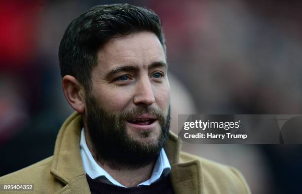 Lee Johnson, Manager of Bristol City during the Sky Bet Championship match between Bristol City and Nottingham Forest at Ashton Gate on December 16,...