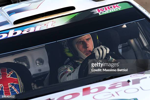 Matthew Wilson of Great Britain and Scott Martin of Great Britain compete in their Stobart VK Ford Focus during Leg 1 of the WRC Neste Oil Rally of...
