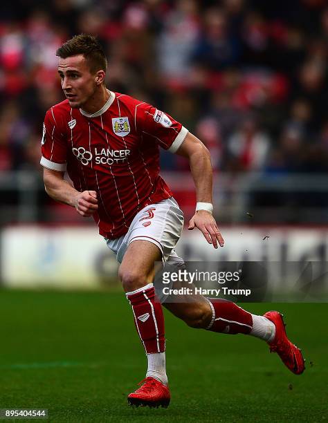 Joe Bryan of Bristol City during the Sky Bet Championship match between Bristol City and Nottingham Forest at Ashton Gate on December 16, 2017 in...