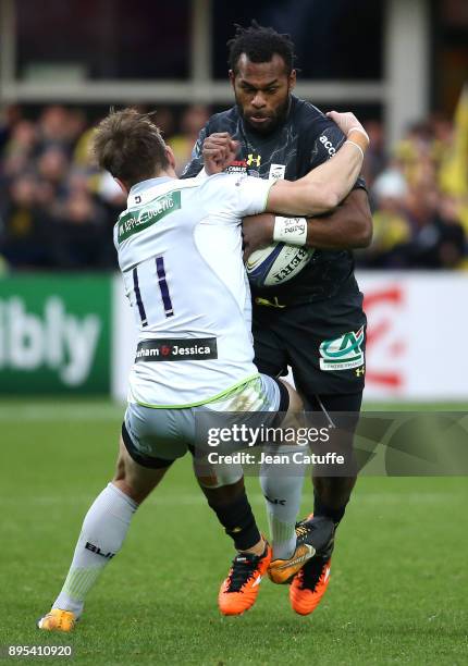 Alivereti Raka of Clermont during the European Rugby Champions Cup match between ASM Clermont Auvergne and Saracens at Stade Marcel Michelin on...