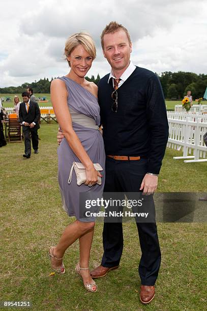 Jenny Falconer and James Midgley attend the Veuve Clicquot Gold Cup Final on July 19, 2009 in Midhurst, England.