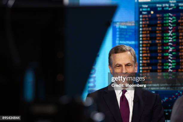 Robert Kaplan, president and chief executive officer of the Federal Reserve Bank of Dallas, speaks during a Bloomberg Television interview in New...