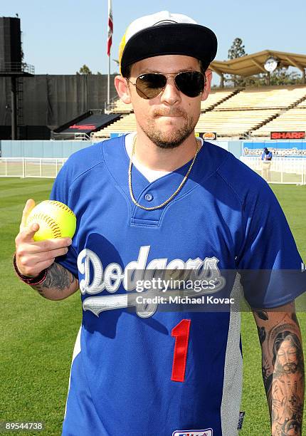 148 Celebrity Softball Game At Dodgers Stadium Stock Photos, High