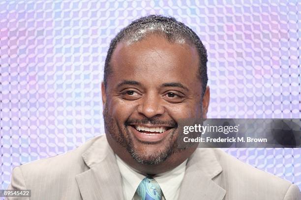 Roland Martin of the television show 'Washington Watch' speaks during the TV One Network Cable portion of the 2009 Summer Television Critics...