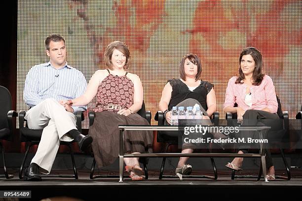 Adoptive father Michael Shrall, adoptive mother Mimi Shrall, birth mother Janell Haycock, and counselor Jennifer Bliss of the television show...