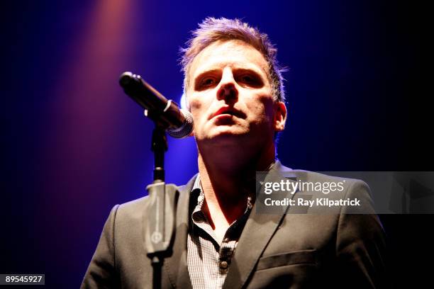 Ricky Ross of the band Deacon Blue performs on stage as part of Liverpool Summer Pops at Liverpool Echo Arena on July 31, 2009 in Liverpool, England.