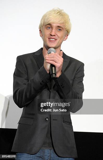 Actor Tom Felton Promotes "Harry Potter And The Half-Blood Prince" at Marunouchi Piccadilly on August 1, 2009 in Tokyo, Japan.