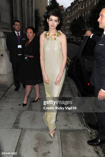 Anne Hathaway attends The Dark Knight Rises premiere afterparty on July 18, 2012 in London, England.