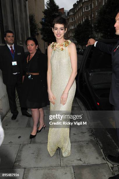 Anne Hathaway attends The Dark Knight Rises premiere afterparty on July 18, 2012 in London, England.