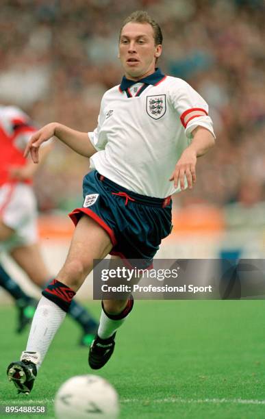 David Platt of England in action during an International Friendly between England and Norway at Wembley Stadium on May 22, 1994 in London, England.