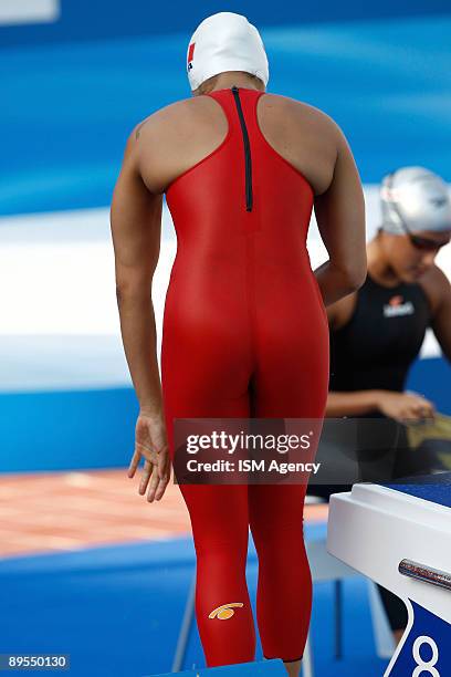 Diane Bui Duyey of France competes in the Women's 50m Butterfly Semifinal, during the 13th FINA World Championships at the Stadio del Nuoto on July...