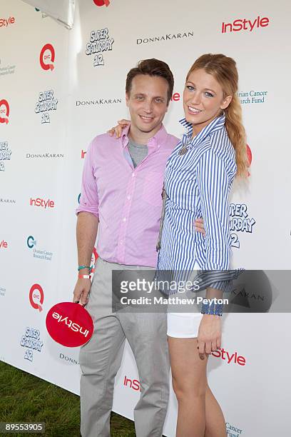 InStyle managing editor Ariel Foxman and actress Blake Lively QVC's Super Saturday Live at Nova's Ark Project on August 1, 2009 in Water Mill, New...