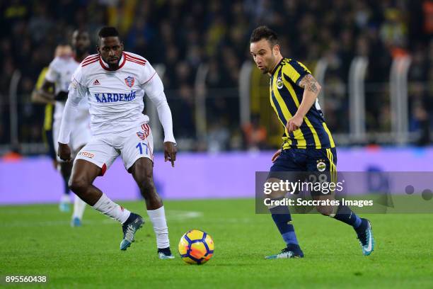 Mathieu Valbuena of Fenerbahce during the Turkish Super lig match between Fenerbahce v Karabukspor at the Sukru Saracoglustadion on December 18, 2017...