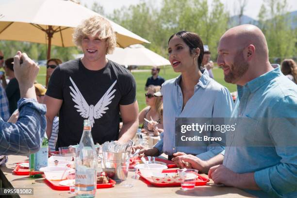 Keep on Truckin'" Episode 1503 -- Pictured: Logan Paul, Padma Lakshmi, Hosea Rosenberg --