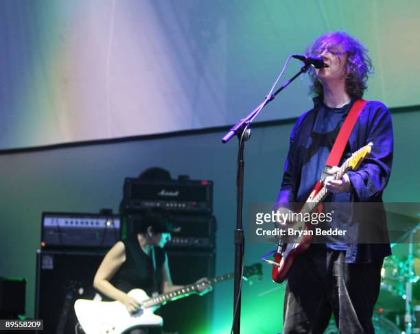 Debbie Googe and Kevin Shields of My Bloody Valentine performs on stage during the 2009 All Points West Music & Arts Festival at Liberty State Park...