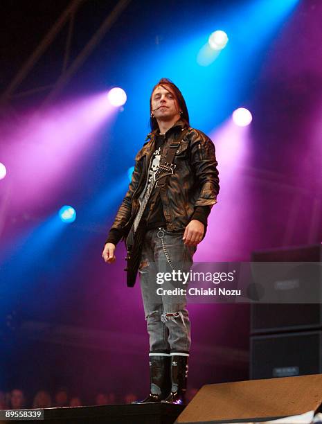 Matt Tuck of Bullet For My Valentine performs at Sonisphere at Knebworth House on August 1, 2009 in Stevenage, England.