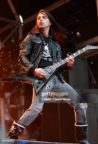 Matt Tuck of Bullet For My Valentine performs at Sonisphere at Knebworth House on August 1, 2009 in Stevenage, England.