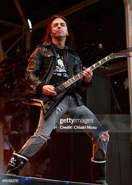 Matt Tuck of Bullet For My Valentine performs at Sonisphere at Knebworth House on August 1, 2009 in Stevenage, England.