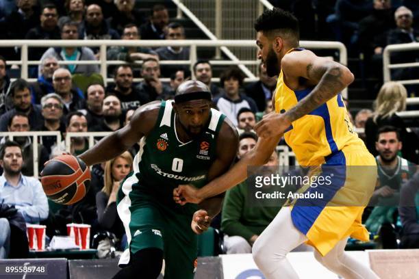 Chris Singleton of Panathinaikos Superfoods Athens in action during the Turkish Airlines Euroleague basketball match between Panathinaikos Superfoods...