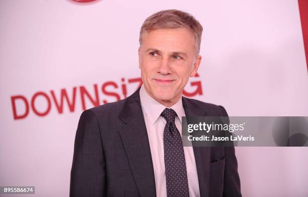 Actor Christoph Waltz attends the premiere of "Downsizing" at Regency Village Theatre on December 18, 2017 in Westwood, California.