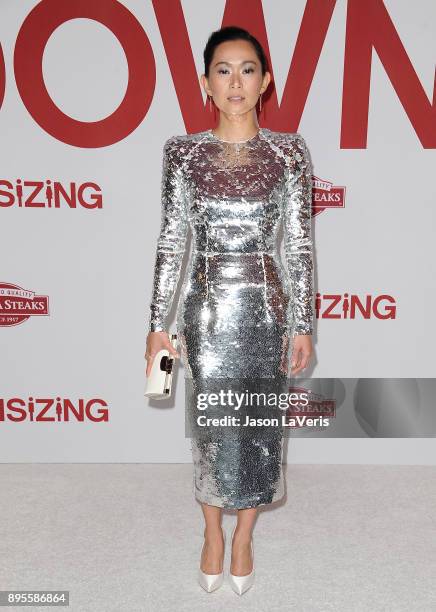 Actress Hong Chau attends the premiere of "Downsizing" at Regency Village Theatre on December 18, 2017 in Westwood, California.