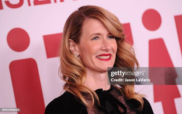 Actress Laura Dern attends the premiere of "Downsizing" at Regency Village Theatre on December 18, 2017 in Westwood, California.