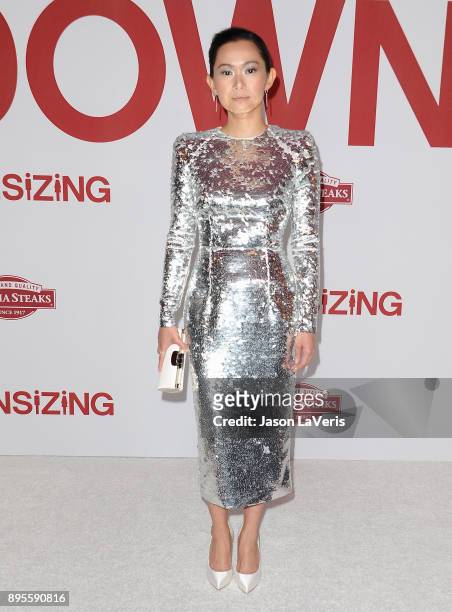 Actress Hong Chau attends the premiere of "Downsizing" at Regency Village Theatre on December 18, 2017 in Westwood, California.