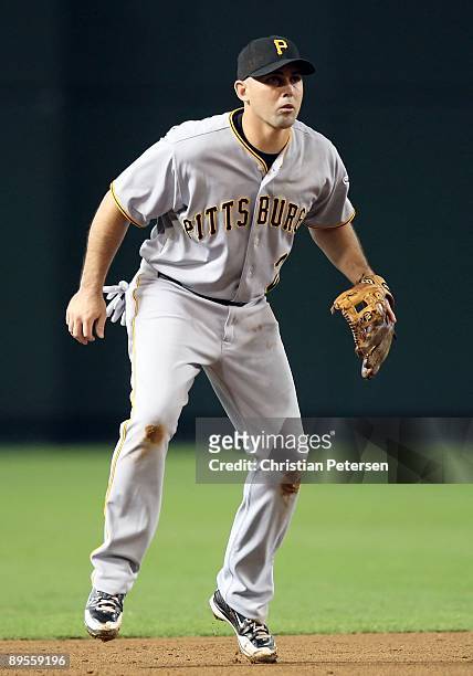 Infielder Jack Wilson of the Pittsburgh Pirates in action during the major league baseball game against the Arizona Diamondbacks at Chase Field on...
