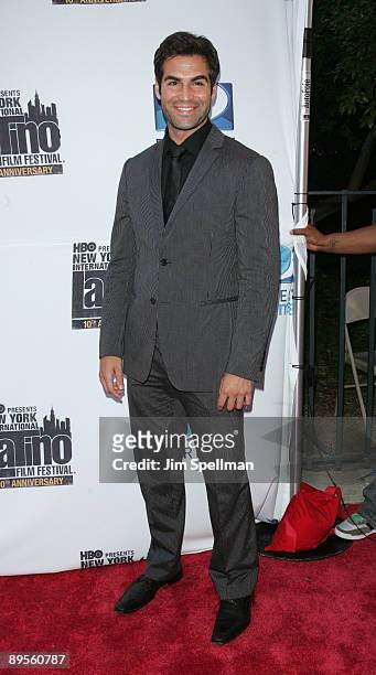 Actor Jordi Vilasuso attends the 10th Anniversary New York International Latino Film Festival premiere of "The Line" at SVA Theater on August 1, 2009...