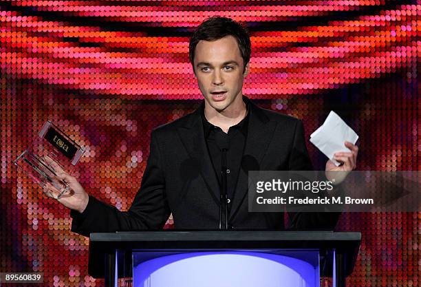 Actor Jim Parsons accepts the Individual Achievement In Comedy award for "Big Bang Theory" onstage during the 25th Annual Television Critics...