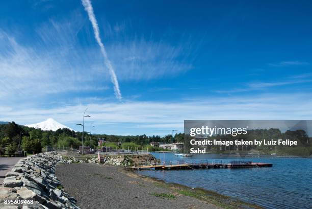 villarrica lake - pucon stock pictures, royalty-free photos & images