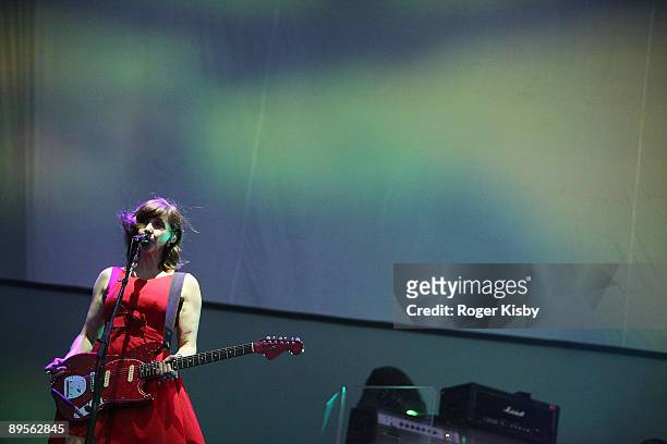 Bilinda Butcher of My Bloody Valentine performs onstage at the 2009 All Points West Music & Arts Festival at Liberty State Park on August 1, 2009 in...